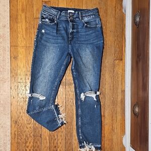 Women's Blue Distressed Jeans